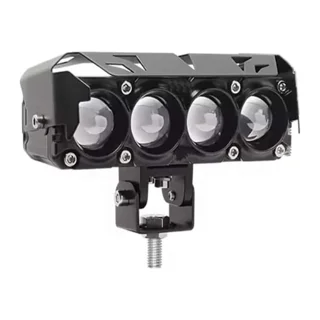 پروژکتور افرودی موتور سیکلت و خودرو ۴LED لنز خطی فلزی اصل